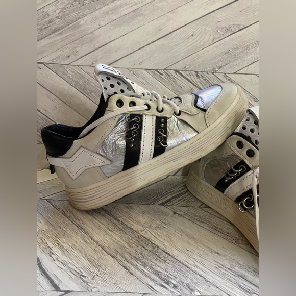 A.S.98 SNEAKERS SIZE 36 COLOR WHITE, BLACK & SILVER. *UNISEX* - Picture 3 of 11